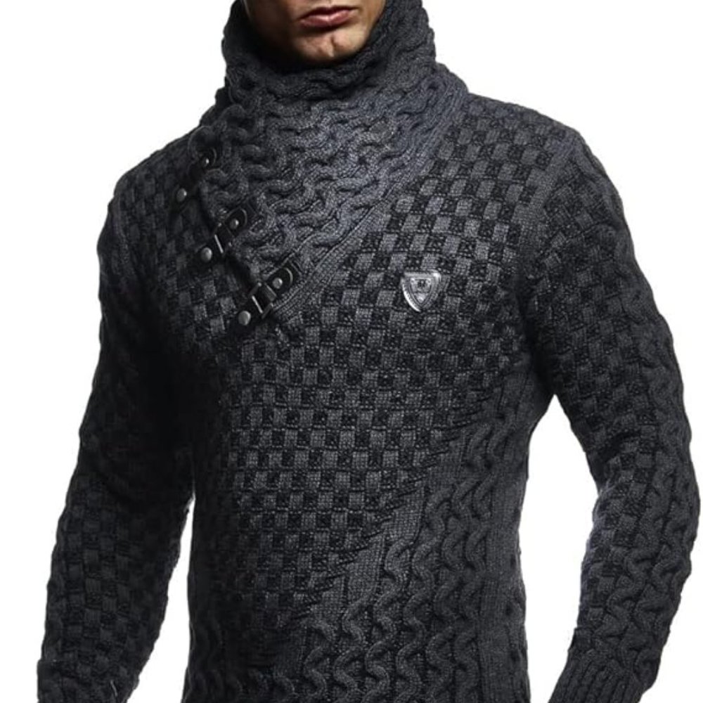 Leif Nelson Men’s Knitted Pullover Long-Sleeved Slim fit Shirt Basic sz S NWT